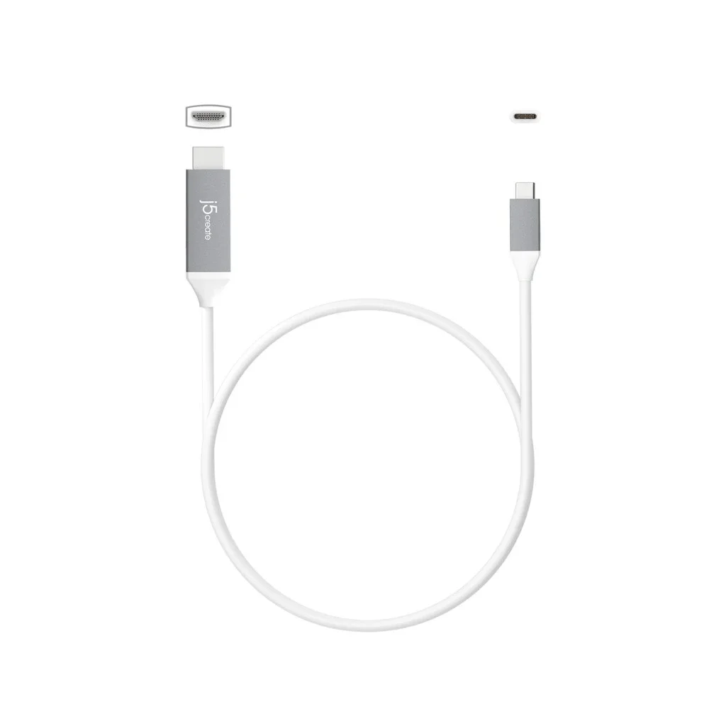 j5create USB-C to HDMI 4K Cable JCC153G‎ – 6ft 18Gbps Video Adapter 4K@60Hz